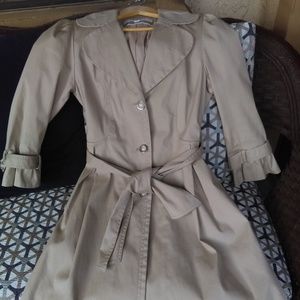 Laundry By Design Trench Raincoat Khaki Size M